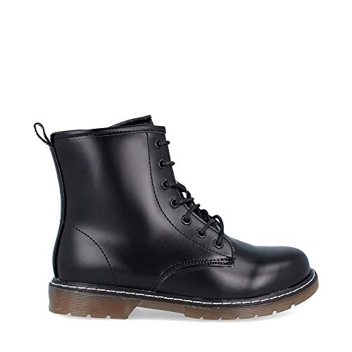 Botas Militares Black Niños/Adolescente Unisex (Black, Medium, 34)