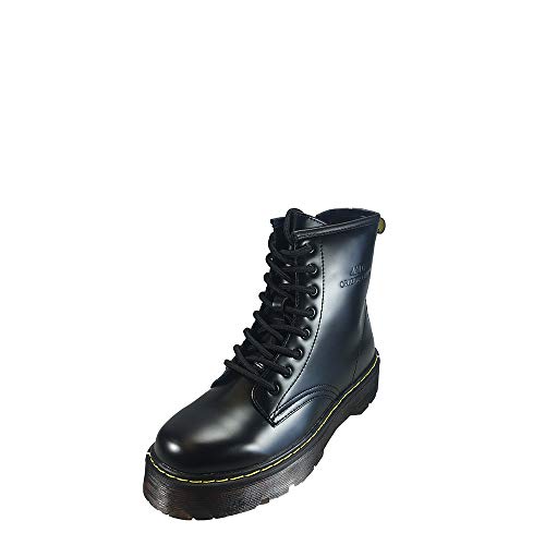 Botas Militares de Cordones - Suela Volumen (38 EU, Negro)