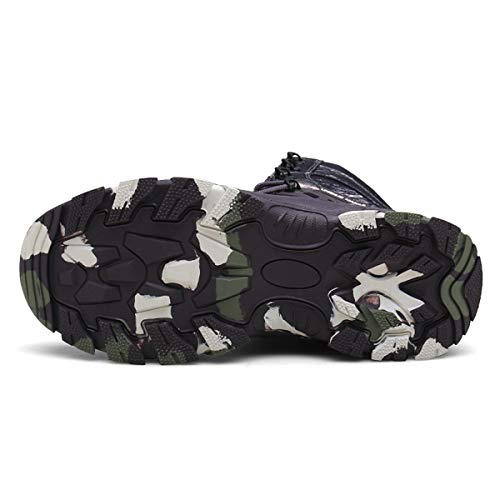 Botas Militares tácticas Impermeables de Camuflaje para Hombres Zapatos de Senderismo de Combate de Media Pantorrilla al Aire Libre Botas de Trekking Antideslizantes