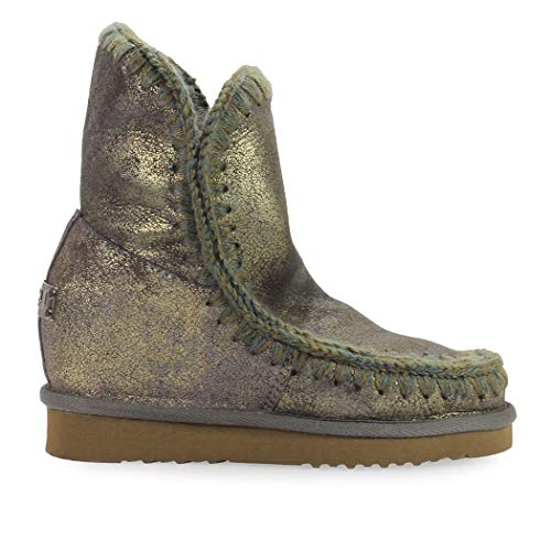 Botas Mou Eskimo Wedge Short Thunder Gris Mujer 39 THCHA