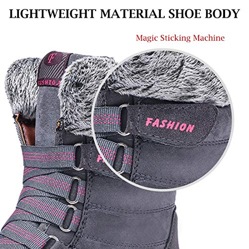 Botas Nieve Mujer Otoño Invierno Calentar Piel Forro Botines Retro Snow Boots Cordones Zapatillas Planas