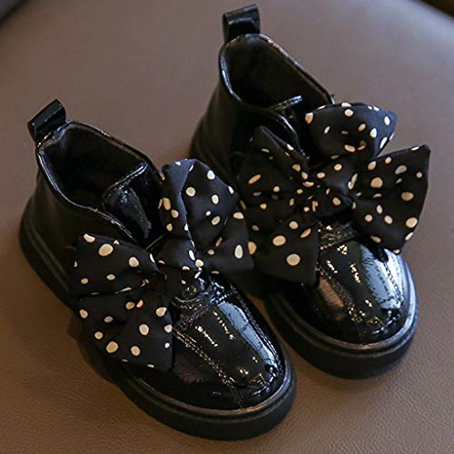 Botas para Niñas Invierno Cuero Sintético PAOLIAN Botines Baja Chicas Charol Baratas Fiesta Princesa Otoño con Borrego Sintética Zapatos de Niñas Vestir Tacón Bajo 25-34 EU