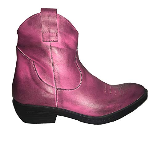 Botas Piel Genuino - Rosa 36