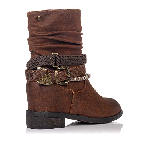 Botas Planas Mustang 58688 Cuero