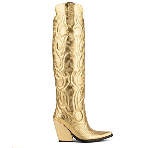 Botas texanas JEFFREY CAMPBELL Amigos Gold (37 EU, Gold)