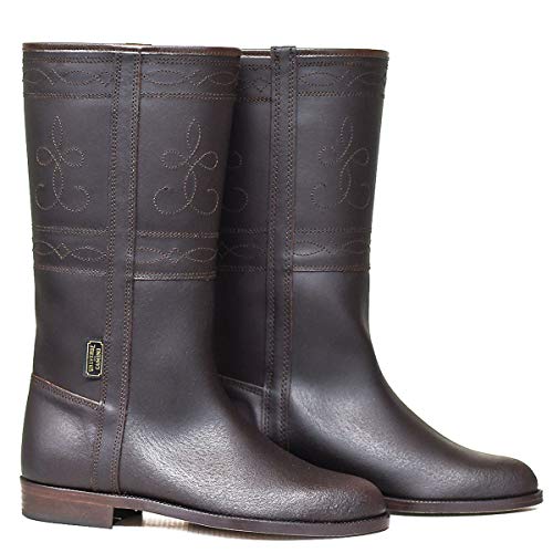 Botasvalverde - 600 - Bota Campero Clasico Castaña - Color : Marrón - Talla : 38