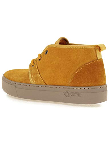 Botín Mujer Natural World Safari Suede Wool Mostaza 40 Amarillo