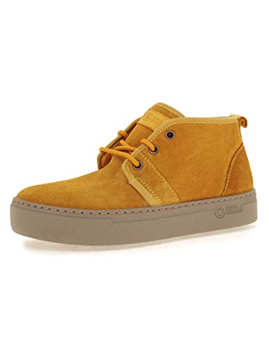 Botín Mujer Natural World Safari Suede Wool Mostaza 40 Amarillo