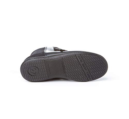 Botines de niña con Flecos cómodos y Flexibles. Fabricados en España en Piel bovina - Mi Pequeña Modelo 750I Color Azul Marino.