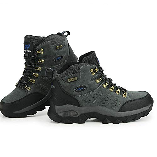 Botines para Hombre Impermeables Antideslizantes con Cordones Zapatillas Altas Transpirables Senderismo al Aire Libre Escalada Trekking Otoño Invierno Botas