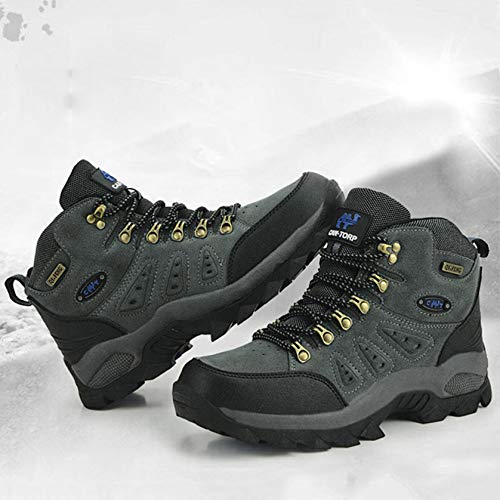 Botines para Hombre Impermeables Antideslizantes con Cordones Zapatillas Altas Transpirables Senderismo al Aire Libre Escalada Trekking Otoño Invierno Botas