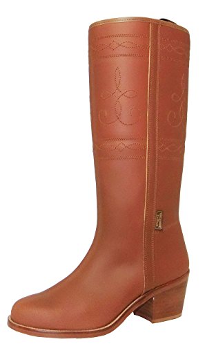 Botosvalverde.es 220 Bota rociera campera Color Natural tacón Alto de Valverde del Camino (37)