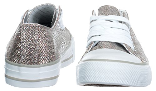 Brandsseller - Zapatillas para mujer con purpurina, color rojo, dorado, plateado y multicolor, color Multicolor, talla 37 EU