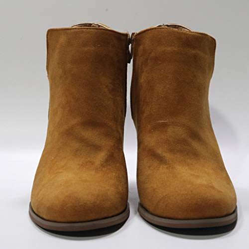 Brillanto Botas Mujer Invierno Cuña Botines Mujer con Cremallera Zapatos de Vistir Tacon Alto 8cm Talla 35-43 (37 EU, Marrón)