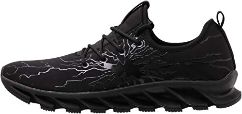 BRONAX Zapatos para Correr Hombre Zapatillas de Deportes Tenis Deportivas Running Calzado Trekking Sneakers Gimnasio Transpirables Casual Montaña Negro 42