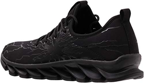 BRONAX Zapatos para Correr Hombre Zapatillas de Deportes Tenis Deportivas Running Calzado Trekking Sneakers Gimnasio Transpirables Casual Montaña Negro 42