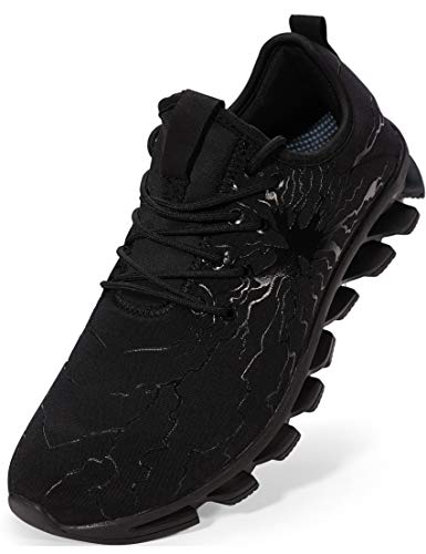 BRONAX Zapatos para Correr Hombre Zapatillas de Deportes Tenis Deportivas Running Calzado Trekking Sneakers Gimnasio Transpirables Casual Montaña Negro 42