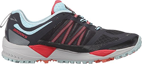 Brooks Cascadia 11, Zapatillas de Running para Mujer, Negro (Schwarz/Rot/Blau), 37.5 EU
