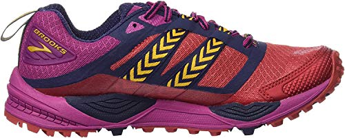 Brooks Cascadia 12, Zapatillas de Running para Asfalto Mujer, Multicolor (Poppyred/Peacoat/batonrouge), 36.5 EU