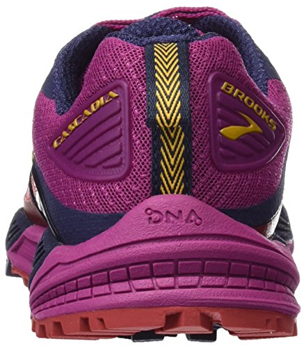Brooks Cascadia 12, Zapatillas de Running para Asfalto Mujer, Multicolor (Poppyred/Peacoat/batonrouge), 36.5 EU