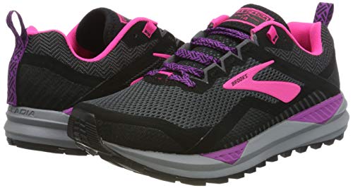 Brooks Cascadia 14, Zapatillas de Running Mujer, Negro (Black/Hollyhock/Pink 063), 38 EU