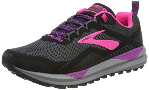 Brooks Cascadia 14, Zapatillas de Running Mujer, Negro (Black/Hollyhock/Pink 063), 38 EU
