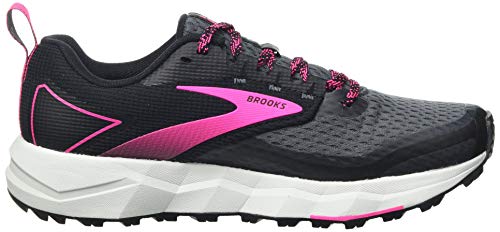 Brooks Divide 2, Zapatillas para Correr Mujer, Black Ebony Pink, 40.5 EU