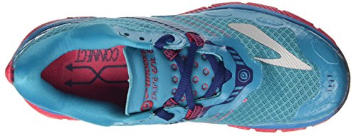 Brooks PureGrit 5, Zapatillas de Running para Asfalto Mujer, Turquesa (Peacock Blue/Virtual Pink/Patriot Blue), 38 EU