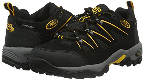 Bruetting Mount Hunter, Zapatos de Low Rise Senderismo para Hombre, Negro (Schwarz/Gelb Schwarz/Gelb), 43 EU