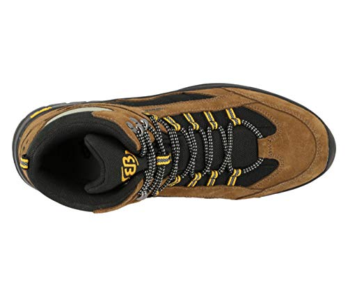 Bruetting - Zapatillas de senderismo de ante unisex, Marrón (BRAUN/SCHWARZ/GELB), 42