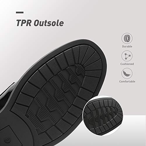 Bruno Marc Downing-02 Zapatos de Cordones Oxfords Vestir Clásico Formales Derby para Hombre Negro Charol 48 EU/14 US