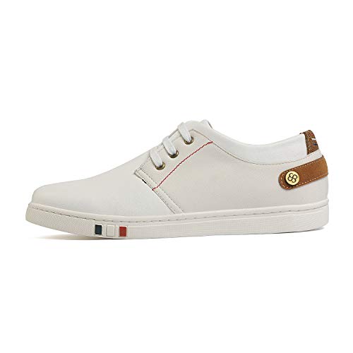 Bruno Marc NY-03 Hombre Zapatillas de Cordones Casual Cómodo Zapatos Blanco 45 EU/11 US