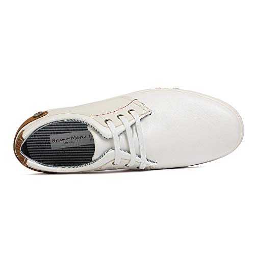 Bruno Marc NY-03 Hombre Zapatillas de Cordones Casual Cómodo Zapatos Blanco 45 EU/11 US