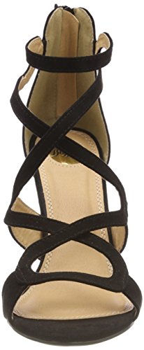 Buffalo 315972, Sandalia con Pulsera Mujer, Negro (Black 01 000), 37 EU