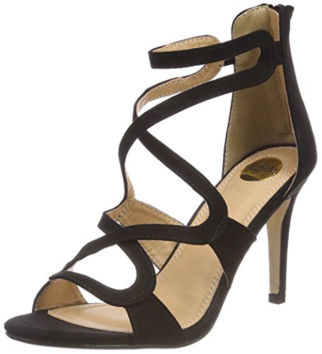 Buffalo 315972, Sandalia con Pulsera Mujer, Negro (Black 01 000), 37 EU