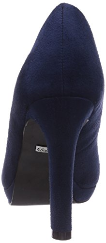 Buffalo H748-1 P1804D, Zapatos de Tacón Mujer, Azul-Azul (Marino), 36 EU