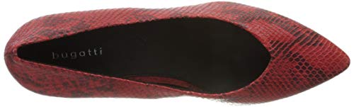 bugatti 412685744800, Zapatos de Tacón Mujer, Rojo (Red/Animal Print 3082), 37 EU