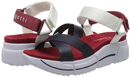 bugatti 431881816969, Sandalia con Pulsera Mujer, Azul Dark Blue White 4120, 40 EU