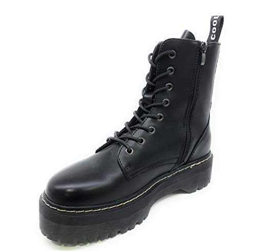BUONAROTTI Botin Militar COOLWAY Doble Piso - Mujer Color Negro Talla 40
