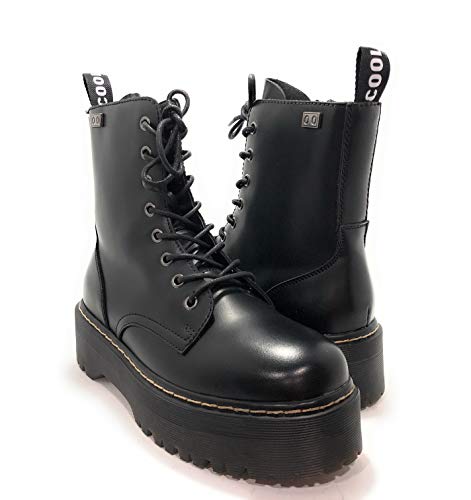 BUONAROTTI Botin Militar COOLWAY Doble Piso - Mujer Color Negro Talla 40