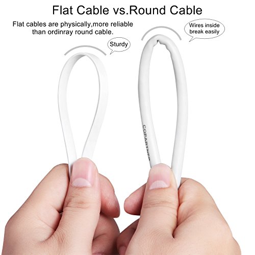 Cable Ethernet de 30 m Cat6 blanco plano de red con clips de cable – Ikerall RJ45 cable de Internet plano de alta velocidad 30 metros (compatible con Cat5e Cat5)