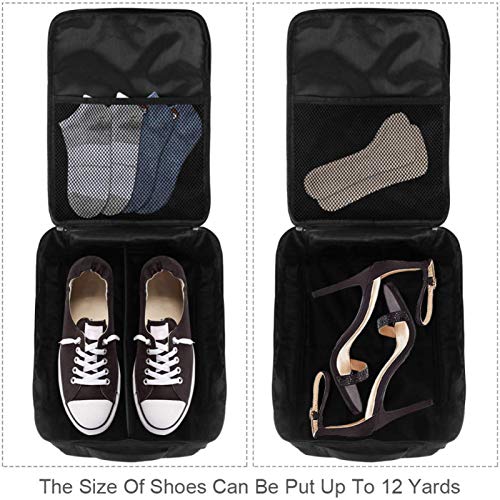 Caja de almacenamiento para zapatos de viaje y uso diario, organizador de zapatos de Panda Beg Hug, portátil, resistente al agua, hasta 12 yardas, con doble cremallera y 4 bolsillos
