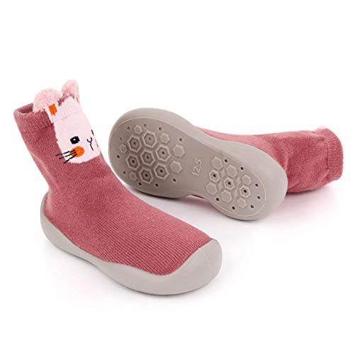 Calcetines Para Bebés Y Niños Pequeños, Suela De Goma, Antideslizante, Zapatillas Para Bebés, Niños, Niñas, Transpirables, Gruesas, Para Interiores, Exteriores, Invierno, Zapatos Calientes