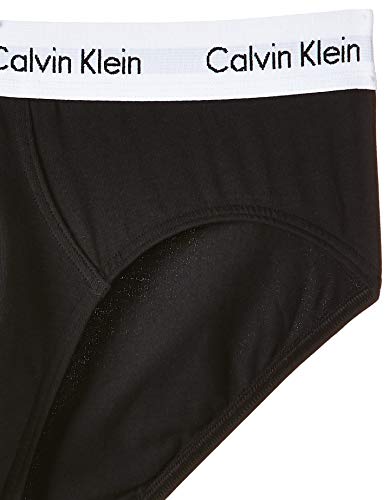 Calvin Klein 3P Hip Brief, Calzoncillos para Hombre (3 unidades), Negro (Black), Large