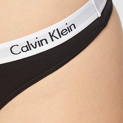 Calvin Klein Carousel-Thong Bragas, Negro (black 001), M para Mujer