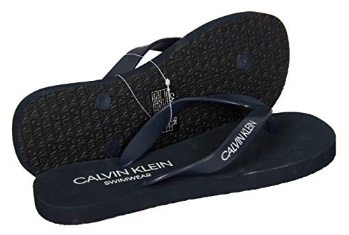 Calvin Klein Chancletas Zapatillas Unisex Swimwear CK artículo KM0KM00497 FF Sandals, CBK Black Iris, Piede 41/42