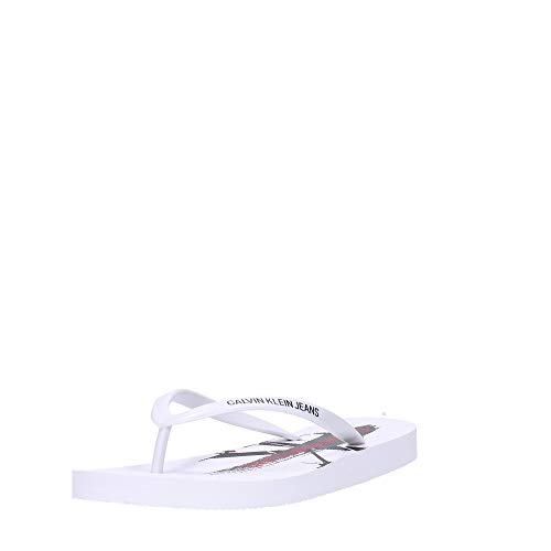 Calvin Klein Jeans Dorinda Chanclas Blancas para Mujer-UK 4 / EU 37