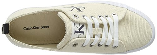 Calvin Klein Jeans Zolah Heavy Canvas, Zapatillas Mujer, Blanco (Ntw 000), 39 EU