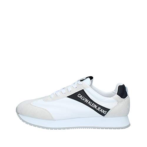 Calvin Klein Jerrold White S0615 Zapatillas para Hombre, 44