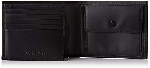 Calvin Klein - United 10cc + Coin, Carteras Hombre, Negro (Blackwhite Black), 1x1x1 cm (W x H L)